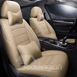 Simple Style Solid Color Design PU Leather Material 360¡ã Full Encirclement Compatible Airbag ONE CAR ONE VERSION Custom Fit Seat Covers