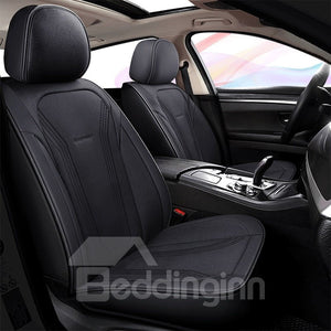 Full Set 5 Seaters Car Seat Covers with Waterproof Leather Automotive Vehicle Cushion Cover Universal for Most Sedan SUV Truck Front and Rear Split Bench Protection