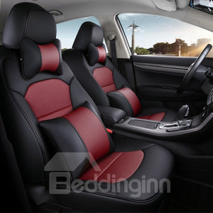 PU Leather Stripe Patterns Busines Style Custom Fit Car Seat Covers