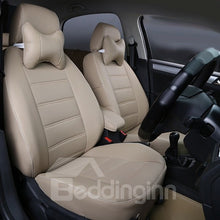 Load image into Gallery viewer, Classic And Concise Designed Pure Color PU Leatherette Material Custom Fit Car Seat Covers