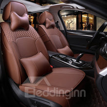 Load image into Gallery viewer, Luxury Plain Pattern Simple Style Real Cow Leather Custom Car Seat Cover