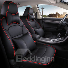 Load image into Gallery viewer, PU Leather Stripe Patterns Busines Style Custom Fit Car Seat Covers