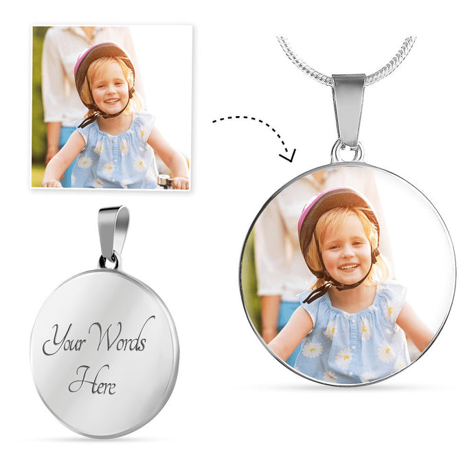 Circle Custom Necklace With Picture