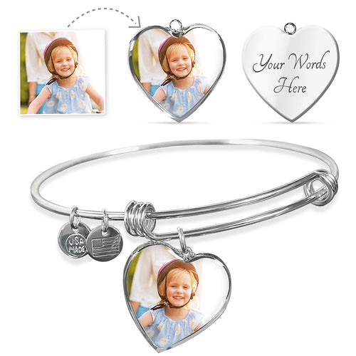 heart shaped custom braclet